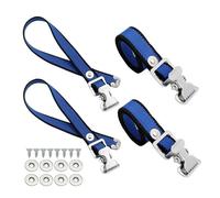 Sxhlseller Lot de 4 Sangles pour échasses pour Cloisons Sèches - Kit de Sangles de Pied Réglables pour Cloisons Sèches, Alliage D'aluminium et Nylon Flexible, Pièce de Rechange pour (Blue)