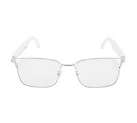 Sxhlseller Lunettes de Soleil Intelligentes avec écouteurs de Protection Oculaire Complète pour Les Itinéraires Informels et Les Aventures Sportives (Argent Blanc)