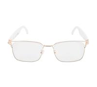 Sxhlseller Lunettes de Soleil Intelligentes avec écouteurs de Protection Oculaire Complète pour Les Itinéraires Informels et Les Aventures Sportives (Or Blanc)