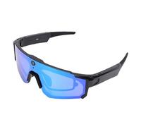 Sxhlseller Lunettes Intelligentes AI avec Caméra 4K, Lunettes de Stabilisation d'image EIS avec Reconnaissance AI, Suppression du Bruit à Double Micro Enc, IP54, pour la Randonnée à Vélo (Vert Noir)