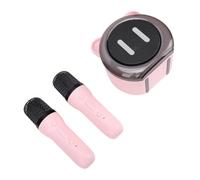 Sxhlseller Machine de karaoké Bluetooth Portable, Mini Machine de karaoké, Haut-Parleur de, Son Clair et Stable, Chant en Duo sans Fil, avec Doubles Microphones, pour Fête Familiale en Plein Air