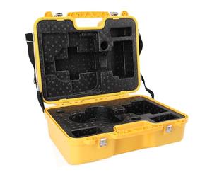 Sxhlseller Mallette de Transport pour Instruments d'arpentage pour Station Totale, Ensemble Théodolite et Prisme, Boîte de Rangement en PP Jaune avec Double Verrouillage et Poignée Confortable