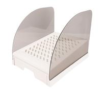 Sxhlseller Marchepied surélevé pour Bac à Litière, Rampe à Litière pour Chat avec Déflecteurs de Tiroir pour Un Nettoyage Facile, Marche Anti-traçage à Hauteur Réglable pour Chats (White)