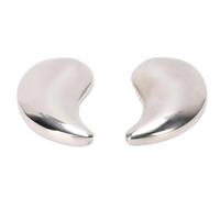 Sxhlseller Masque pour les Yeux en Acier Inoxydable en Forme de Lune Incassable Sous les Yeux, Packs de Refroidissement pour Compresse Froide et Chaude, Sac de Glace Réutilisable pour les Soins de