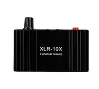 Sxhlseller Micro Préampli Faible Bruit Gain Boosteur 48V pour Micros | Amplificateur de microphone XLR, enregistrement Home Studio, Podcasting, équipement de diffusion en direct