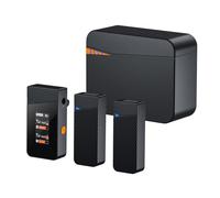 Sxhlseller Microphone sans Fil Double Canal 2,4 G, qualité Sonore de Niveau CD avec 1 Récepteur, 2 Microphones, Portée de Transmission de 200 M, Volume Réglable sur 4 Niveaux (avec Un étui de