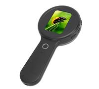 Sxhlseller Microscope Numérique, Portable avec écran de 2,0 Pouces, Grossissement 200X, 16 Lumières LED Anti-secousse, pour Amateur de Recherche Pédagogique (Black)