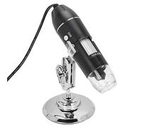 Sxhlseller Microscope Numérique USB, Microscope Numérique USB 1600X, électronique, 8 LED, Réglable, Portable, avec Support, pour l'inspection des Cartes PCB de Bijoux Textiles à l'échelle