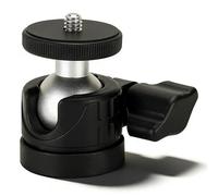 Sxhlseller Mini Rotule, Tête de Trépied avec Rotation à 360 °, Inclinaison à 90 °, Vis de 1/4 Pouce et Bouton de Dégagement Rapide, pour Caméra d'action DSLR, Lumière et Microphone (Black)