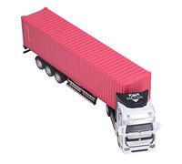 Sxhlseller Modèle de Camion Porte-conteneur, Jouet de Simulation Vif et Robuste pour Enfants de Plus de 3 Ans, Alliage Plastique (Rose)