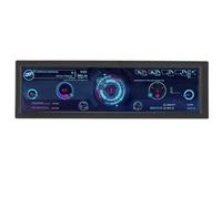 Sxhlseller Moniteur à Barre étirée de 8,8 Pouces, Moniteur de Température D'ordinateur LCD 1920 X 480 pour RPi pour Linux pour Win, Rotation Automatique à 360 Degrés, Données CPU GPU (Black)