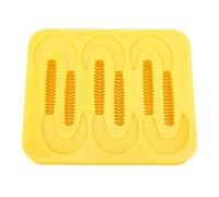 Sxhlseller Moule à Appât Souple PETG à 6 Cavités pour Leurre de Pêche à Queue Unique, Moule par Injection, Outil de Création d'Appât Personnalisable pour Leurres de Pêche Jaunes, en Plastique Durable