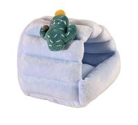 Sxhlseller Nid de Couchage Quatre Saisons pour Petits Animaux |Cachette Douce et Respectueuse de la Peau pour Hamsters, Planeurs à Sucre, écureuils, Perroquets et Oiseaux. (Blue)