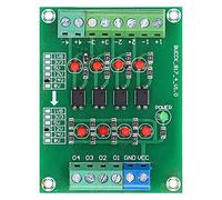 Sxhlseller Optocoupler Isolation Board 24V to 5V 4-Channel for PLC Systems | Décaleur de niveau de microcontrôleur, coupleur de signal 20 KHz, conversion PNP NPN, automatisation industrielle