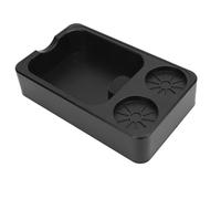 Sxhlseller Organisateur de Co-Knock Box, Universal Coffee Tamping Station Knock Box Facile à Nettoyer pour 51 Mm Portafilter (BLACK)