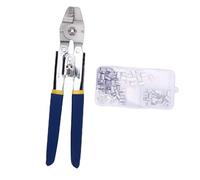 Sxhlseller Outil de Sertissage de Câbles Métalliques, Pince à Sertir Durable en Acier Inoxydable pour Garde-corps de Câbles, Kit de Manchons en Boucle en Aluminium de 150 Pièces pour Garde-corps de