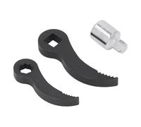 Sxhlseller Outil de Tête D'Adaptateur de Pied de Biche avec Douilles Dentelées Carrées de 3/8 Po et étoile de 3/8 Po, Adaptateur de clé à Levier en Acier CRV Robuste pour le Retrait et la