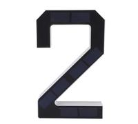 Sxhlseller Panneau de Numéro de Maison à LED Solaire de 9 Pouces, Plaque d'adresse éclairée Moderne et étanche avec Détection Automatique du Crépuscule à l'aube pour une Utilisation sur un Mur