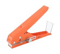 Sxhlseller Perforatrice à un Trou, Pince à Bandes de Chant Robuste pour Cartes PVC, Ouverture Oblique Plate de 10 Mm, Outil Portatif en Fer chromé avec échelle Réglable - Argent