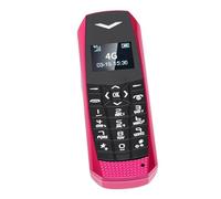 Sxhlseller Petit Téléphone Portable débloqué 4G LTE, Téléphone de Base Compact de la Taille d'un Pouce avec Bouton SOS et Numérotation Rapide, pour Les Personnes âgées, Voyage, Travail, (Rose Rouge)