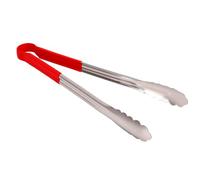 Sxhlseller Petite Pince à Ressort Rouge |Pinces de Cuisson en Acier Inoxydable Résistantes à la Chaleur pour Griller, Pinces de Service à Poignée Améliorée pour la Cuisine et l'extérieur (Grande)