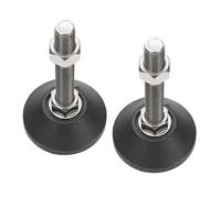 Sxhlseller Pieds de Nivellement Réglables, Solides et Robustes pour étagère D'établi, Niveleur de Meubles Antidérapant, Lot de 2 pour Meubles de Maison et de Bureau, Noir