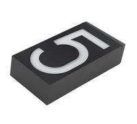 Sxhlseller Plaque D'adresse Solaire Numéro 1 Illuminée pour Mur Extérieur | Marqueur numérique alimenté par le soleil, capteur automatique du crépuscule à l\'aube, boîtier protégé contre les