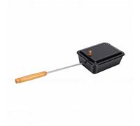 Sxhlseller Poêle à Pop-corn Antiadhésive à l'ancienne |Machine à Pop-corn pour Gril d'extérieur avec Manche en Bois, pour Cuisiner dans le Jardin et en Camping