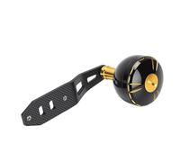 Sxhlseller Poignée de Moulinet de Pêche Légère en Fibre de Carbone avec Poignée en Métal Robuste pour Une Récupération de Ligne sans Effort, pour de Longs Lancers et Combattre de Gros Poissons Noir