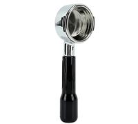 Sxhlseller Portafilter sans Fond de 58 Mm pour les Têtes de Groupe E61, Poignée D'espresso Nu avec Deux Oreilles et Panier de Filtre, Compatible avec des Machines à Roquette, Rancilio et (BLACK)