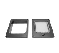 Sxhlseller Porte pour Chat à Rabat de Verrouillage à 4 Voies pour Murs Extérieurs et Intérieurs, Entrée pour Animaux de Compagnie en ABS renforcé Résistant aux Intempéries avec Bande de Brosse