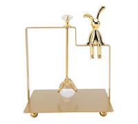 Sxhlseller Porte-serviettes carré Iron Art |Support à Mouchoirs Décoratif en Forme de Lapin, pour Maison, Bar, Hôtel, Conception de Poignée Unique, 5,31x5,31 Pouces (GOLD)