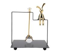 Sxhlseller Porte-serviettes carré Iron Art |Support à Mouchoirs Décoratif en Forme de Lapin, pour Maison, Bar, Hôtel, Conception de Poignée Unique, 5,31x5,31 Pouces (BLACK)