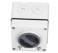 Sxhlseller Prise de Commutateur Rotatif étanche Extérieure, Bouton Marche/arrêt de qualité Industrielle 3P 20A 500V avec Trou de Verrouillage de sécurité, Matériau PC Ignifuge, Boîtier classé IP66