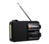 Sxhlseller Radio AM FM SW, Radio Portable à Ondes Courtes avec Batterie Rechargeable USB Bluetooth 5.0 et Lampe de Poche, Prise en Charge de la Carte TF, Entrée AUX, Grand Bouton pour