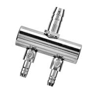 Sxhlseller Régulateur de Débit d'air en Acier Inoxydable pour Aquarium, | Air Control Valve with 8mm to 4mm Hose Adapter, for Fish Tank Oxygen Pump