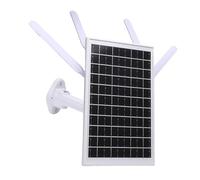 Sxhlseller Routeur de Modem Solar 4G LTE 12W, IP66 IP66 WiFi 6 Extender avec SIM Slot 300 Mbps Longue Portée 18000mAh Batterie pour la Ferme RV de Surveillance Extérieure (Antennes Noires)