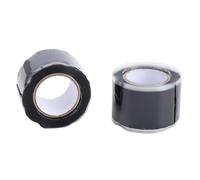 Sxhlseller Ruban Adhésif en Silicone, 2 Rouleaux de 4,9 Pieds, Enveloppe de Poignée Auto-fusionnante pour Barre de Traction, Haltères, Pagaies de Kayak et Guidon de Vélo, Ruban Athlétique Noir