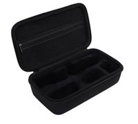 Sxhlseller Sac à Main pour Caméra d'action pour Action 6, Coque Rigide en Cuir PU, étui de Rangement Portable avec Maille, Dragonne Anti-Choc et Anti-poussière pour Accessoires de Voyage (Black)