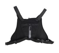 Sxhlseller Sac de Poitrine de Sport avec Sangles Réglables, Gilet Réfléchissant de Support de Téléphone pour Course à Pied, Cyclisme, Randonnée, Entraînements de Voyage (Black)