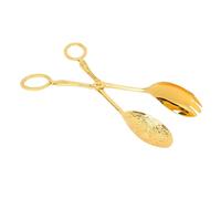 Sxhlseller Salada, Nourriture Facile à Nettoyer, la Pince Non Glissée à Bien des égards pour le Buffet pour les Fruits de Pain à Gâteau Servi (GOLD)