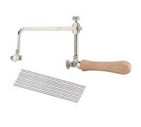 Sxhlseller Scie en Acier pour le Travail du Bois, Arc de Scie à Main pour la Fabrication de Bijoux et la Fabrication de Modèles, avec 12 Lames de Rechange, Conception de Pièce Flexible et Réglable