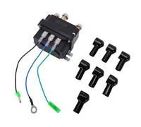 Sxhlseller Solénoïde de Relais de Treuil 250 A, Interrupteur Robuste intégré 12 V pour Véhicules Tout-terrain ATV UTV, Comprend 3 Fils et 7 Capuchons pour des Systèmes électriques Fiables