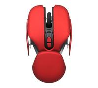 Sxhlseller Souris sans Fil, Conception Ergonomique 2,4 G, 3 Vitesses DPI Réglables, Portée de 10 M, Base en Alliage D'aluminium, Retour de Bureau à Une Touche pour Le Bureau et Les Jeux (Rouge)