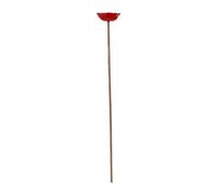 Sxhlseller Station d'abreuvement pour Pollinisateurs en Forme de Fleur |Bain d'oiseaux en Métal Rouge avec Piquet, pour Décoration Extérieure de Jardin, Approvisionnement en Eau pour Abeilles et
