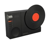 Sxhlseller Style Tourne-disque Vintage à L'ancienne - Haut-parleur sans Fil Rechargeable avec Affichage de L'heure pour les Amateurs de Musique (BLACK)
