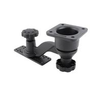 Sxhlseller Support de Bras Oscillant pour électronique Marine de 6 Pouces, Support de Base Horizontal en Aluminium Enduit de Poudre avec Rotation à 360 ° - pour Les Unités GPS de Traceur