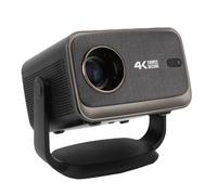Sxhlseller Support de Décodage Smart Projecteur 4K, 360 ° 1080p Projecteur de Film en Plein Air avec WiFi 6 et Bluetooth, 500 ANSI LM, Affichages de 150 Pouces, Projecteurs (Prise UE)