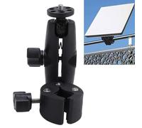 Sxhlseller Support de Poteau Réglable pour Camping-car pour Internet par Satellite, Double Axe, Rotation à 360°, Inclinaison à 180°, Alliage D'aluminium Résistant aux Intempéries, Pince