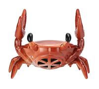 Sxhlseller Support de Téléphone avec Haut-Parleur Bluetooth 2 en 1, Support en Forme de Crabe, Haut-Parleur Surround à 360 Degrés, Portable pour la Décoration de Bureau, Rouge (Rouge)